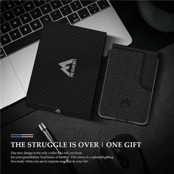 Mens Wallet Tactical Bifold Wallets for Men Metal RFID Blocking Cards Holder - Picture 4 of 6